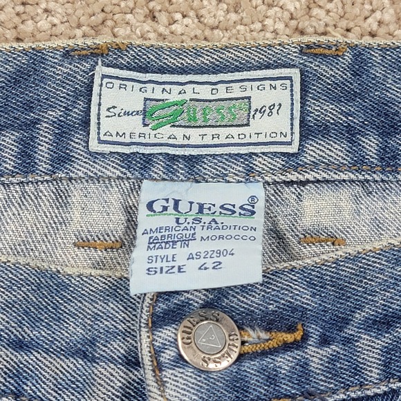 Guess Other - Vintage Guess Jeans USA Mens 42X34 Relaxed Straight Leg Denim Blue AS22904 90s